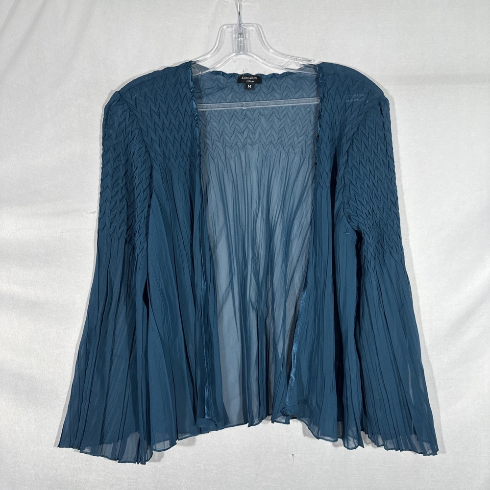 NEW Komarov [ Medium ] Chiffon JACKET ONLY in‎ Blue #U1268